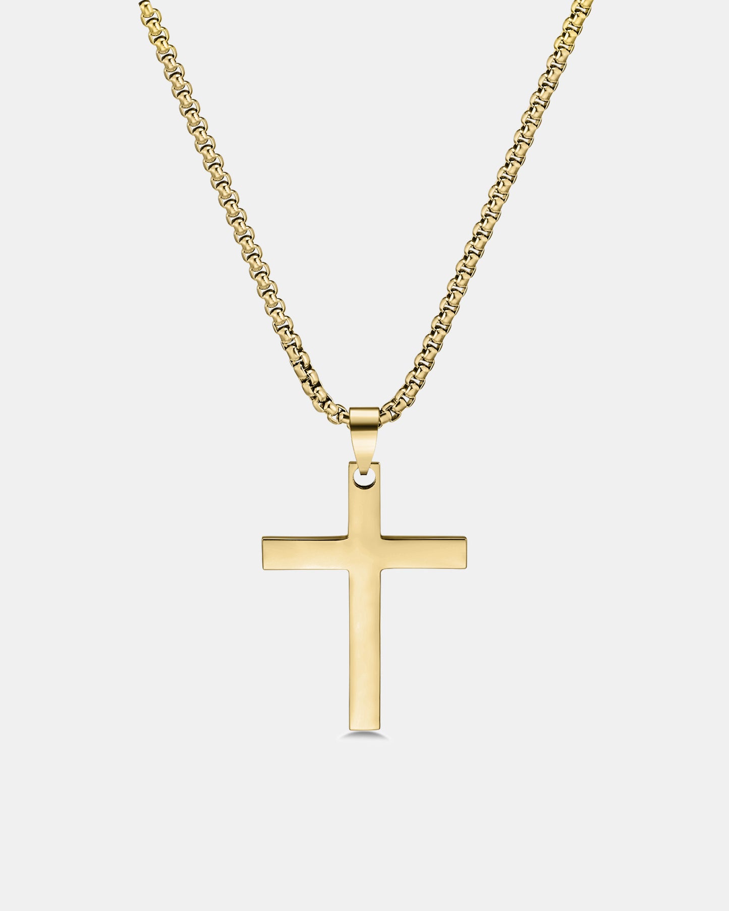 Latin Cable Chain Cross Necklace