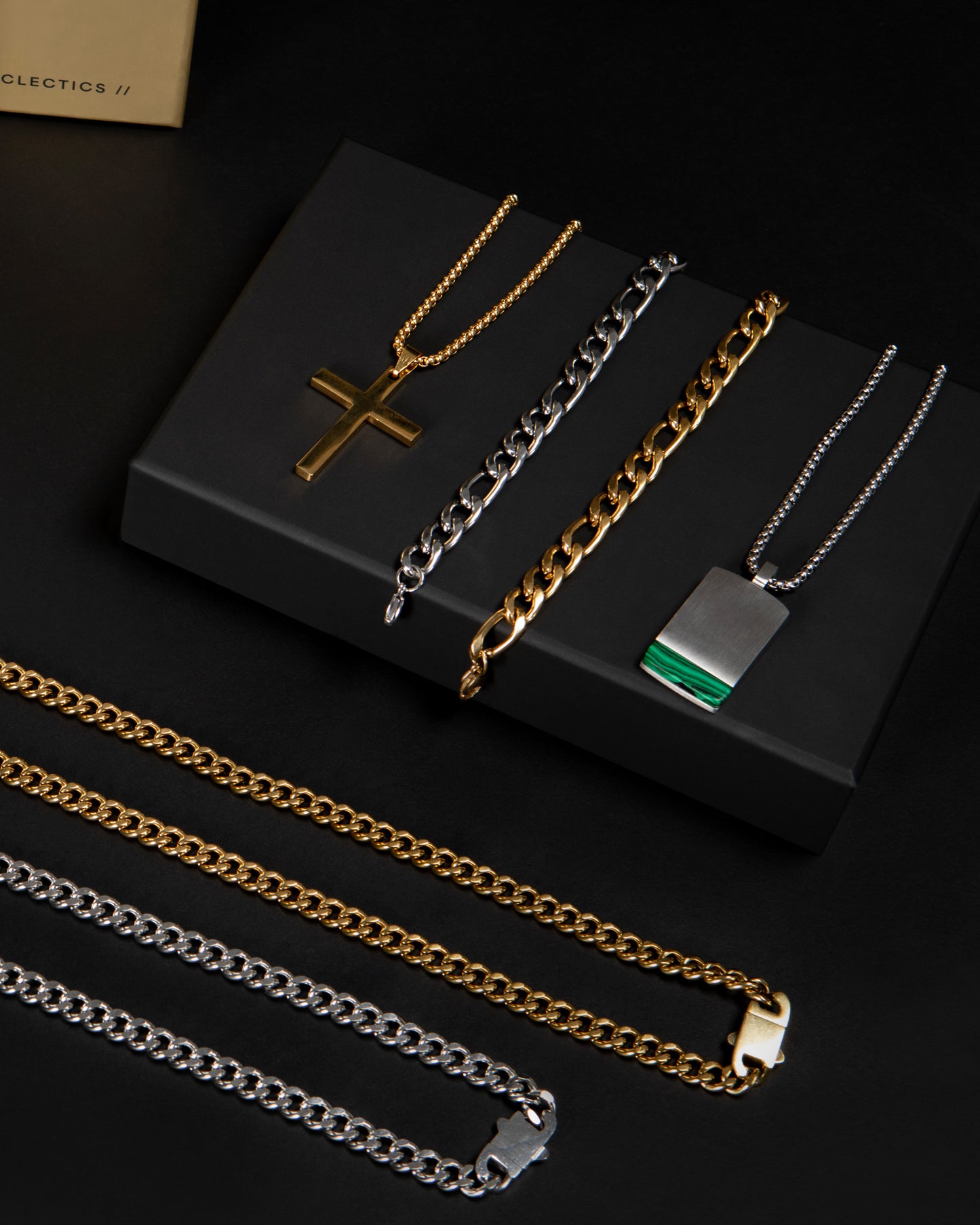 Latin Cable Chain Cross Necklace
